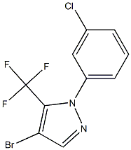 4-bromo-1-(3-chlorophenyl)-5-(trifluoromethyl)-1H-pyrazole Struktur