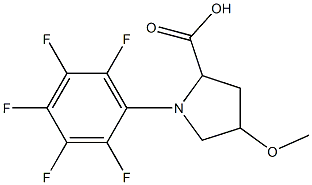 4-methoxy-1-(2,3,4,5,6-pentafluorophenyl)pyrrolidine-2-carboxylic acid Struktur