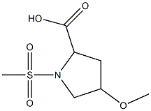 4-methoxy-1-(methylsulfonyl)pyrrolidine-2-carboxylic acid Struktur