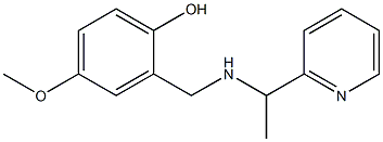 4-methoxy-2-({[1-(pyridin-2-yl)ethyl]amino}methyl)phenol Struktur