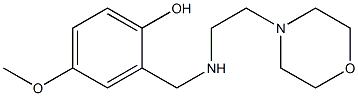 4-methoxy-2-({[2-(morpholin-4-yl)ethyl]amino}methyl)phenol Struktur