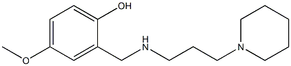 4-methoxy-2-({[3-(piperidin-1-yl)propyl]amino}methyl)phenol Struktur