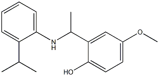 4-methoxy-2-(1-{[2-(propan-2-yl)phenyl]amino}ethyl)phenol Struktur