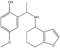 4-methoxy-2-[1-(4,5,6,7-tetrahydro-1-benzofuran-4-ylamino)ethyl]phenol Struktur