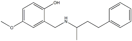 4-methoxy-2-{[(4-phenylbutan-2-yl)amino]methyl}phenol Struktur