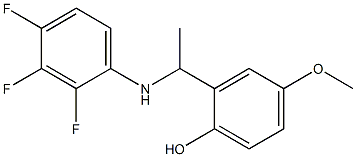 4-methoxy-2-{1-[(2,3,4-trifluorophenyl)amino]ethyl}phenol Struktur