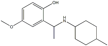 4-methoxy-2-{1-[(4-methylcyclohexyl)amino]ethyl}phenol Struktur