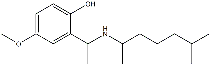 4-methoxy-2-{1-[(6-methylheptan-2-yl)amino]ethyl}phenol Struktur