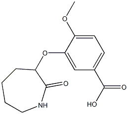 4-methoxy-3-[(2-oxoazepan-3-yl)oxy]benzoic acid Struktur