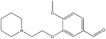 4-methoxy-3-[2-(piperidin-1-yl)ethoxy]benzaldehyde Struktur