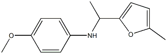 4-methoxy-N-[1-(5-methylfuran-2-yl)ethyl]aniline Struktur