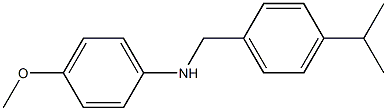 4-methoxy-N-{[4-(propan-2-yl)phenyl]methyl}aniline Struktur