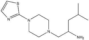 4-methyl-1-[4-(1,3-thiazol-2-yl)piperazin-1-yl]pentan-2-amine Struktur