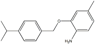 4-methyl-2-{[4-(propan-2-yl)phenyl]methoxy}aniline Struktur