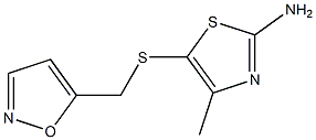 4-methyl-5-[(1,2-oxazol-5-ylmethyl)sulfanyl]-1,3-thiazol-2-amine Struktur