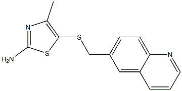 4-methyl-5-[(quinolin-6-ylmethyl)sulfanyl]-1,3-thiazol-2-amine Struktur