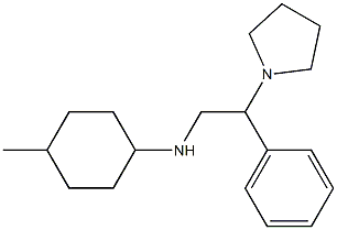 4-methyl-N-[2-phenyl-2-(pyrrolidin-1-yl)ethyl]cyclohexan-1-amine Struktur