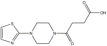 4-oxo-4-[4-(1,3-thiazol-2-yl)piperazin-1-yl]butanoic acid Struktur