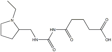 5-({[(1-ethylpyrrolidin-2-yl)methyl]carbamoyl}amino)-5-oxopentanoic acid Struktur