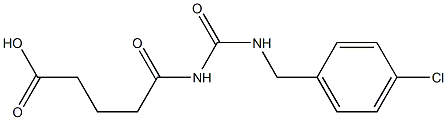 5-({[(4-chlorophenyl)methyl]carbamoyl}amino)-5-oxopentanoic acid Struktur