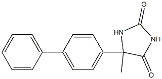 5-(1,1'-biphenyl-4-yl)-5-methylimidazolidine-2,4-dione Struktur