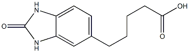 5-(2-oxo-2,3-dihydro-1H-1,3-benzodiazol-5-yl)pentanoic acid Struktur