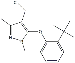 5-(2-tert-butylphenoxy)-4-(chloromethyl)-1,3-dimethyl-1H-pyrazole Struktur