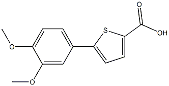 5-(3,4-dimethoxyphenyl)thiophene-2-carboxylic acid Struktur