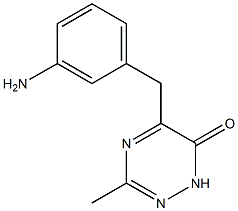 5-(3-aminobenzyl)-3-methyl-1,2,4-triazin-6(1H)-one Struktur