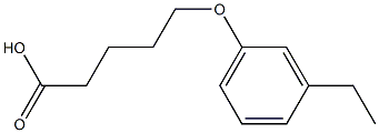 5-(3-ethylphenoxy)pentanoic acid Struktur