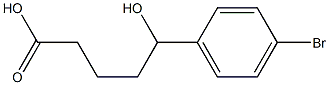 5-(4-bromophenyl)-5-hydroxypentanoic acid Struktur