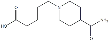 5-(4-carbamoylpiperidin-1-yl)pentanoic acid Struktur