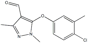 5-(4-chloro-3-methylphenoxy)-1,3-dimethyl-1H-pyrazole-4-carbaldehyde Struktur