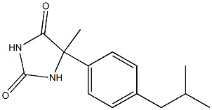 5-(4-isobutylphenyl)-5-methylimidazolidine-2,4-dione Struktur