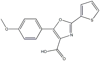 5-(4-methoxyphenyl)-2-(thiophen-2-yl)-1,3-oxazole-4-carboxylic acid Struktur