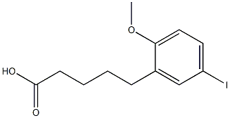 5-(5-iodo-2-methoxyphenyl)pentanoic acid Struktur