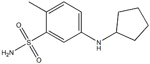 5-(cyclopentylamino)-2-methylbenzene-1-sulfonamide Struktur