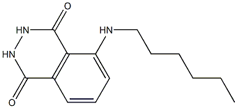 5-(hexylamino)-1,2,3,4-tetrahydrophthalazine-1,4-dione Struktur