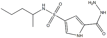 5-(hydrazinocarbonyl)-N-(1-methylbutyl)-1H-pyrrole-3-sulfonamide Struktur