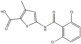 5-[(2,6-dichlorobenzene)amido]-3-methylthiophene-2-carboxylic acid Struktur