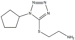 5-[(2-aminoethyl)sulfanyl]-1-cyclopentyl-1H-1,2,3,4-tetrazole Struktur