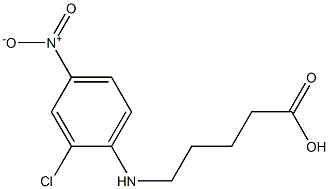 5-[(2-chloro-4-nitrophenyl)amino]pentanoic acid Struktur