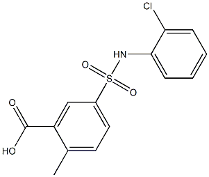 5-[(2-chlorophenyl)sulfamoyl]-2-methylbenzoic acid Struktur