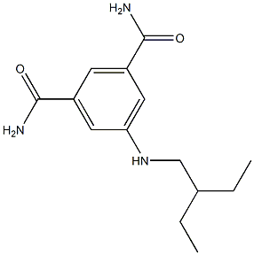 5-[(2-ethylbutyl)amino]benzene-1,3-dicarboxamide Struktur