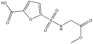 5-[(2-methoxy-2-oxoethyl)sulfamoyl]furan-2-carboxylic acid Struktur