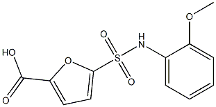 5-[(2-methoxyphenyl)sulfamoyl]furan-2-carboxylic acid Struktur