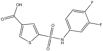 5-[(3,4-difluorophenyl)sulfamoyl]thiophene-3-carboxylic acid Struktur