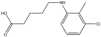 5-[(3-chloro-2-methylphenyl)amino]pentanoic acid Struktur