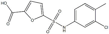 5-[(3-chloro-4-methylphenyl)sulfamoyl]furan-2-carboxylic acid Struktur