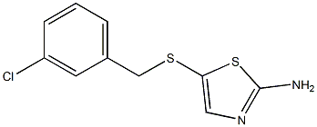 5-[(3-chlorobenzyl)thio]-1,3-thiazol-2-amine Struktur